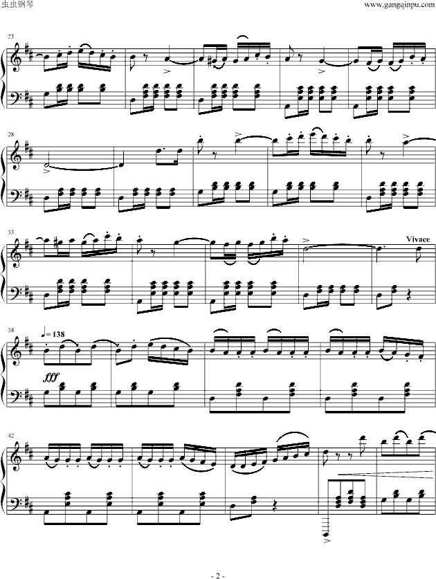 那不勒斯舞曲钢琴曲谱（图2）