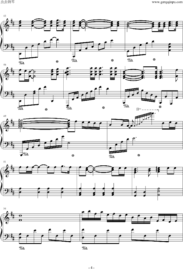 the rose钢琴曲谱（图4）
