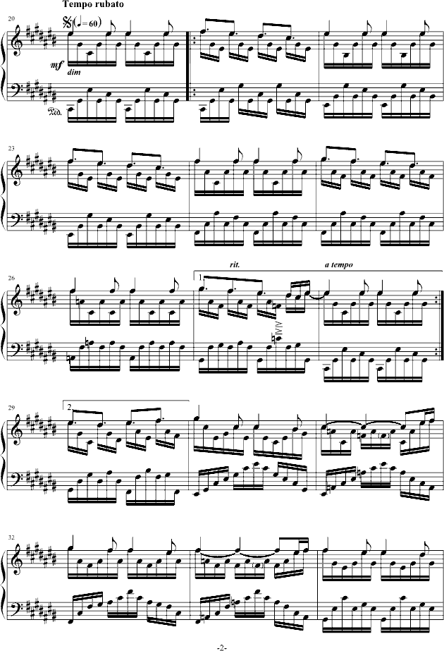 《交响情人梦》片头曲钢琴曲谱（图2）
