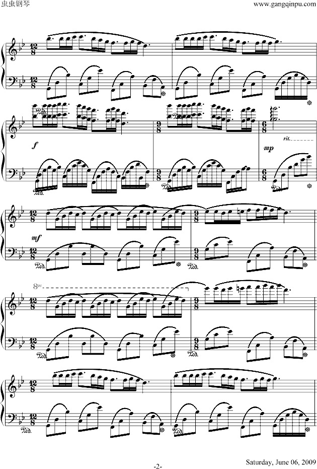 梦中的婚礼特别版钢琴曲谱（图2）