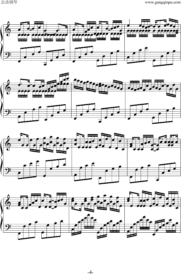 VARIATIONS ON THE KANON钢琴曲谱（图4）