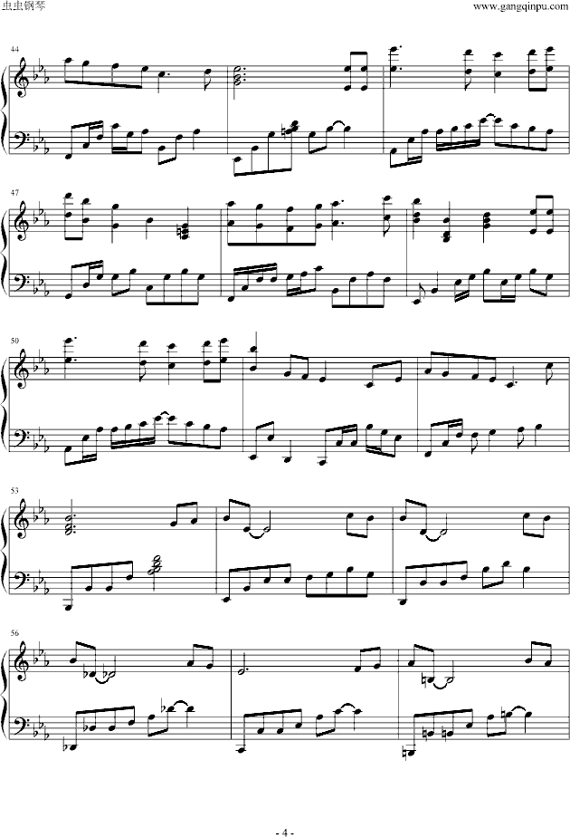 为你钟情---钢琴独奏版钢琴曲谱（图4）