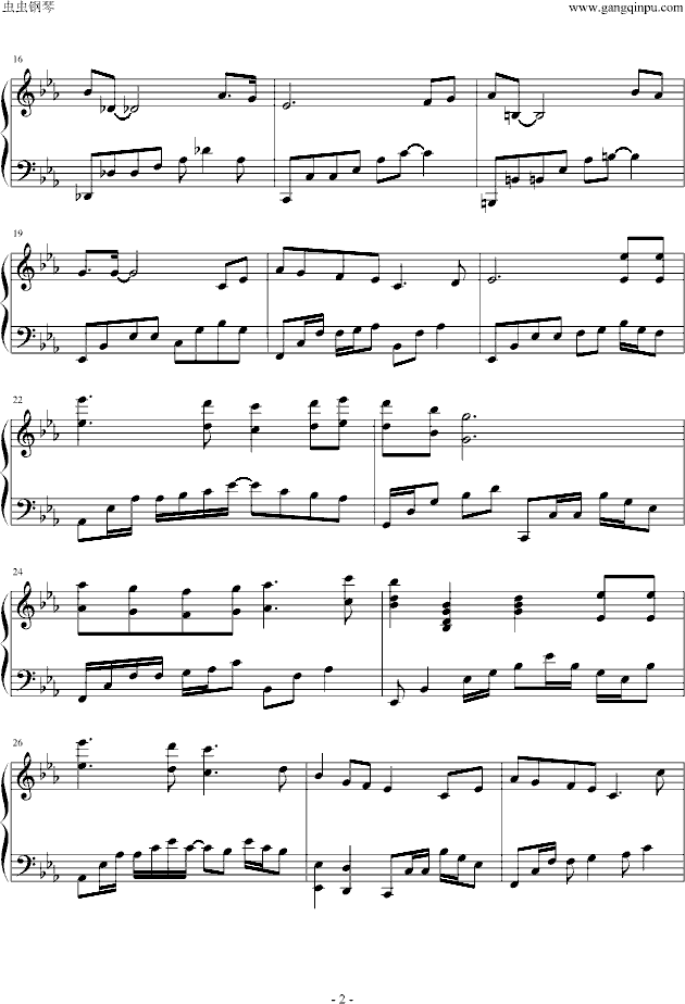 为你钟情---钢琴独奏版钢琴曲谱（图2）