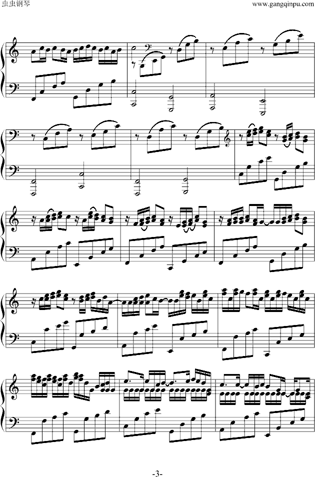 VARIATIONS ON THE KANON钢琴曲谱（图3）