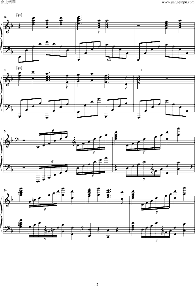 出埃及记(Maksim演奏原版谱)钢琴曲谱（图2）