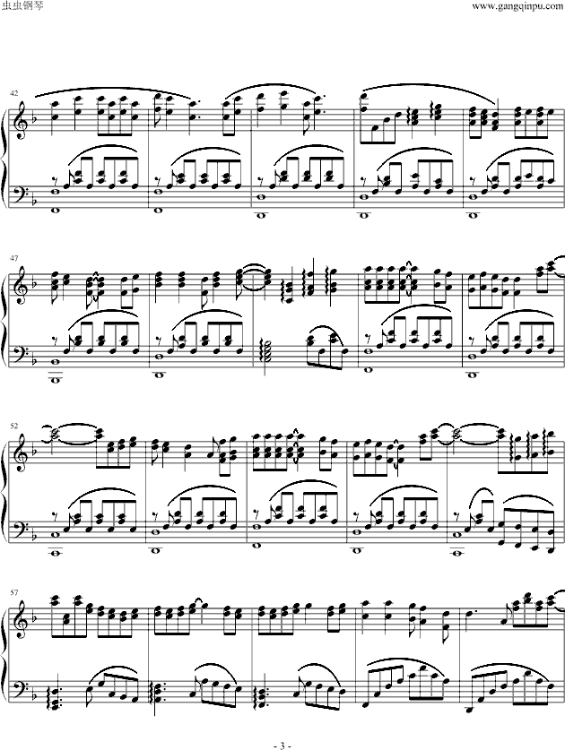 昨日重现钢琴曲谱（图3）