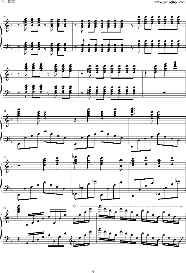 出埃及记(Maksim演奏原版谱)钢琴曲谱（图4）