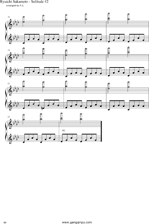 Solitude #2钢琴曲谱（图2）