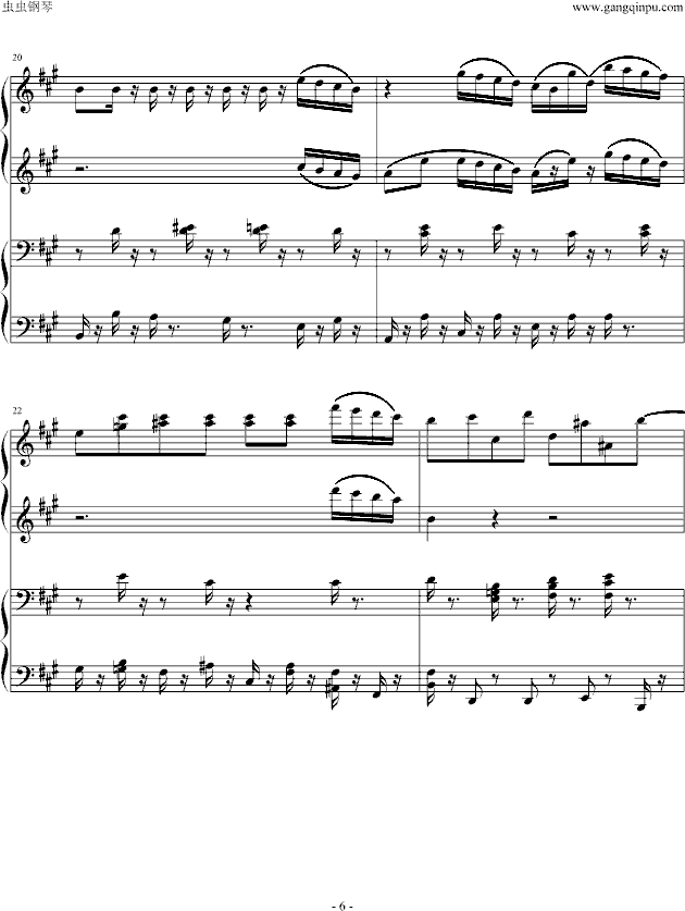 四小天鹅四手联弹钢琴曲谱（图6）