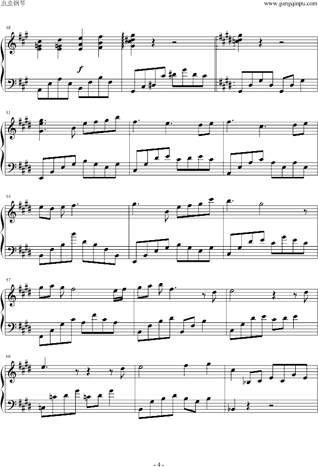 暖阳钢琴曲谱（图4）