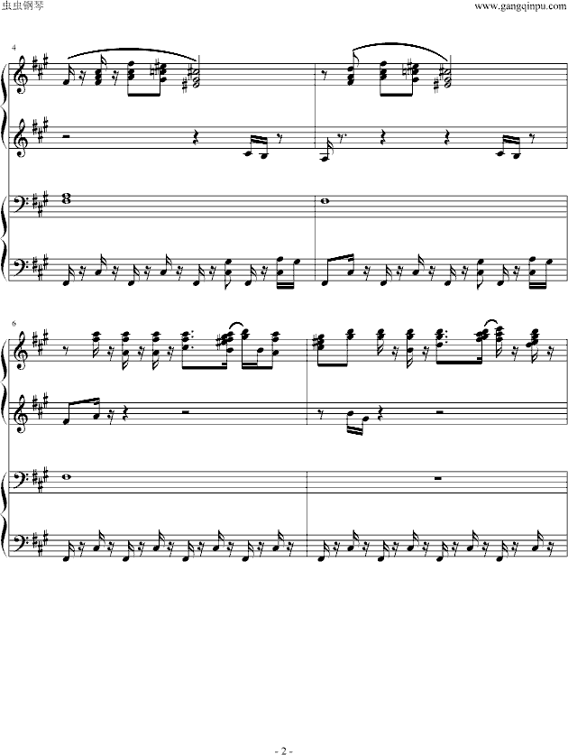 四小天鹅四手联弹钢琴曲谱（图2）