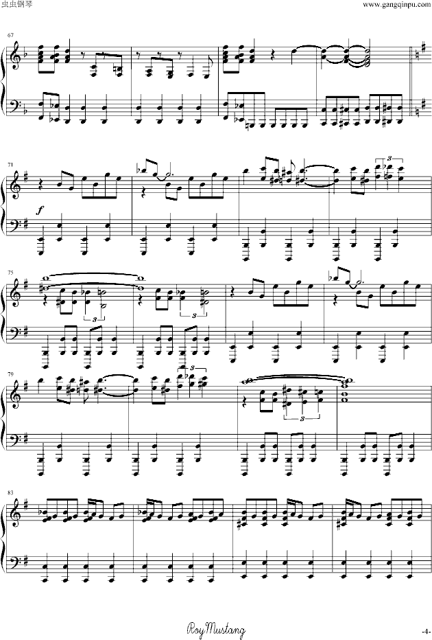 片翼の天使钢琴曲谱（图4）