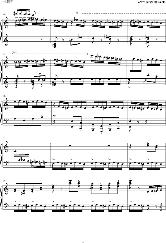野蜂飞舞(Maksim演奏原版)钢琴曲谱（图3）