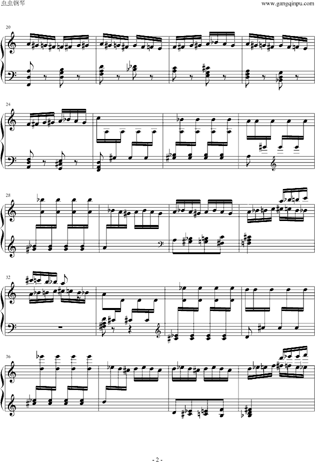 野蜂飞舞(Maksim演奏原版)钢琴曲谱（图2）