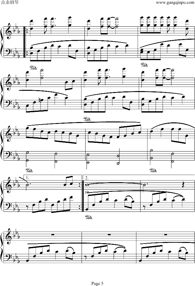 亲亲我的宝贝钢琴曲谱（图5）