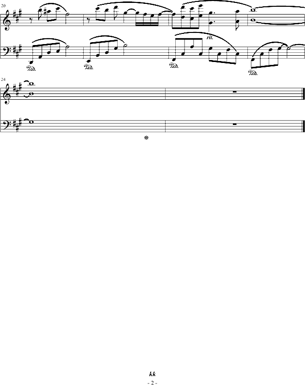 暗恋者的告白钢琴曲谱（图2）