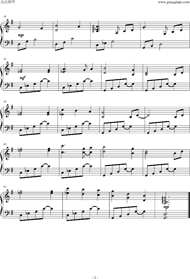 Memory of Mother钢琴曲谱（图3）