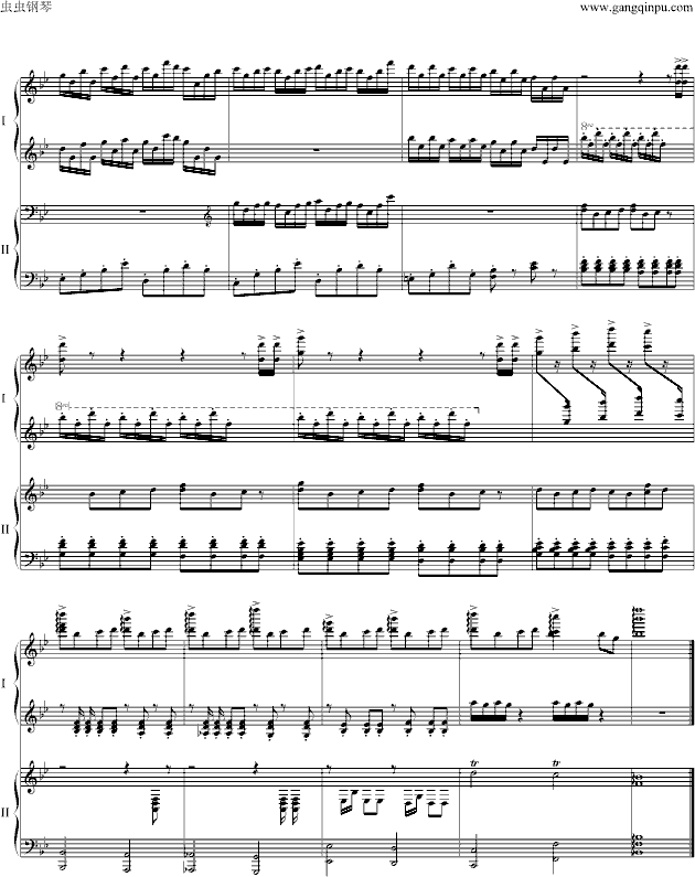 红灯笼钢琴曲谱（图8）
