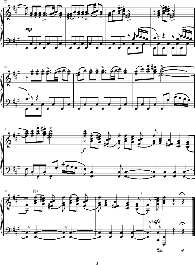 四小天鹅舞曲钢琴曲谱（图3）