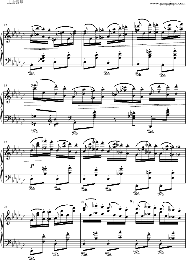 肖邦练习曲钢琴曲谱（图2）