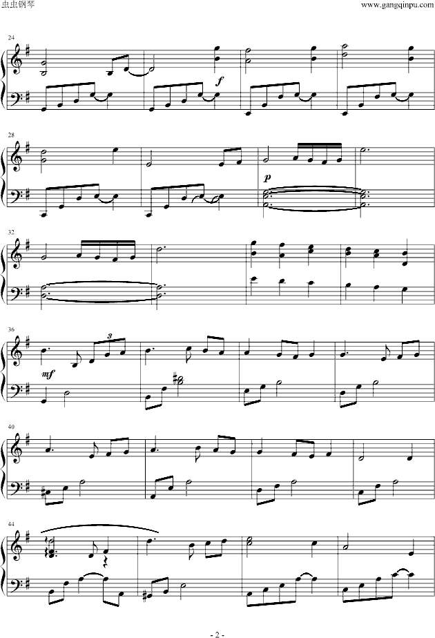 Memory of Mother钢琴曲谱（图2）