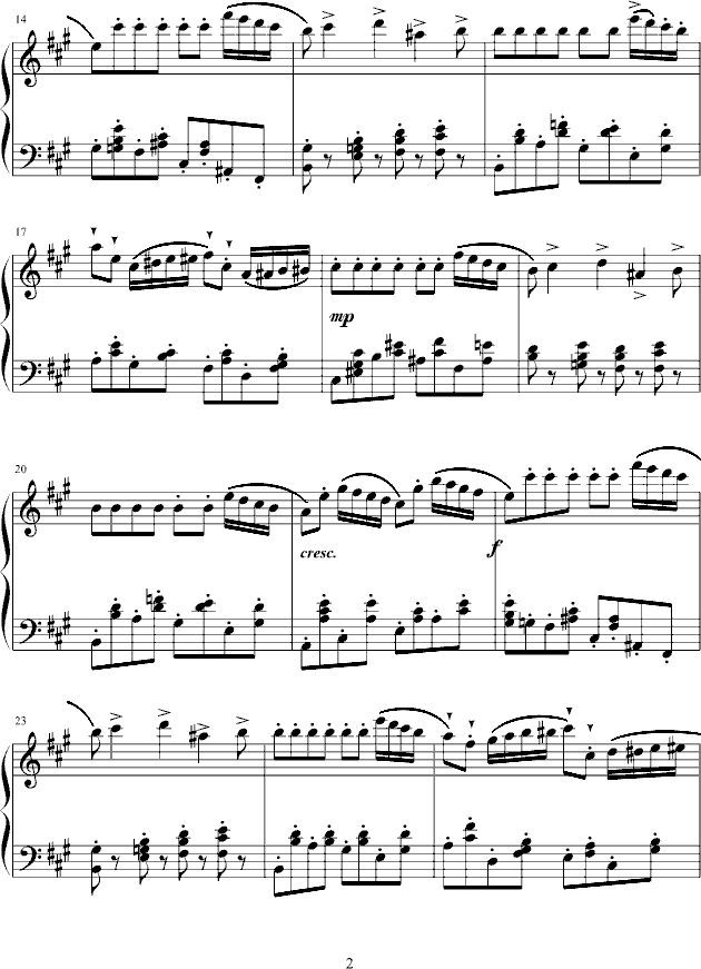 四小天鹅舞曲钢琴曲谱（图2）