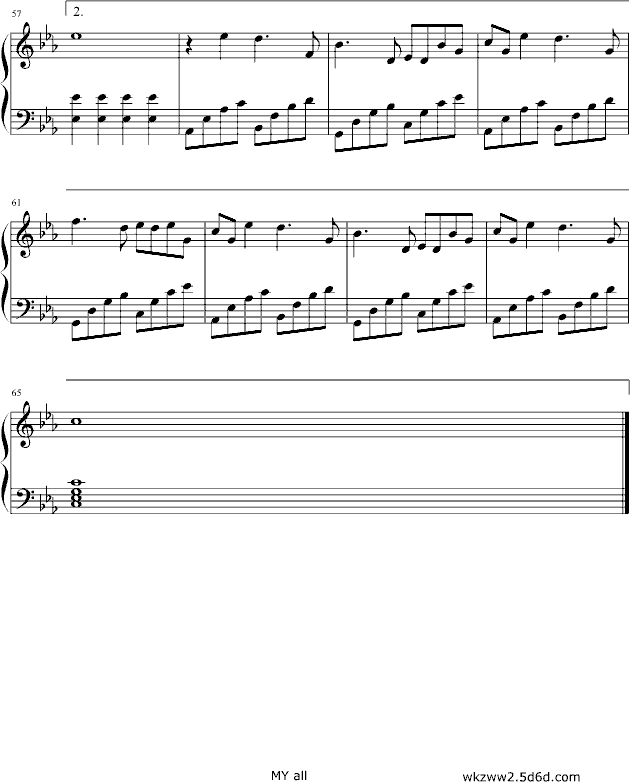 My All钢琴曲谱（图5）