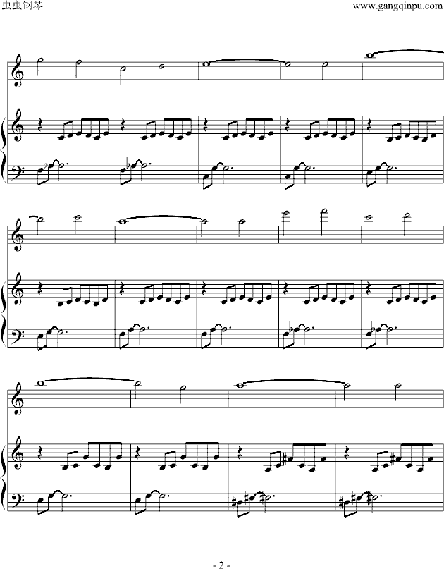 路小雨钢琴曲谱（图2）