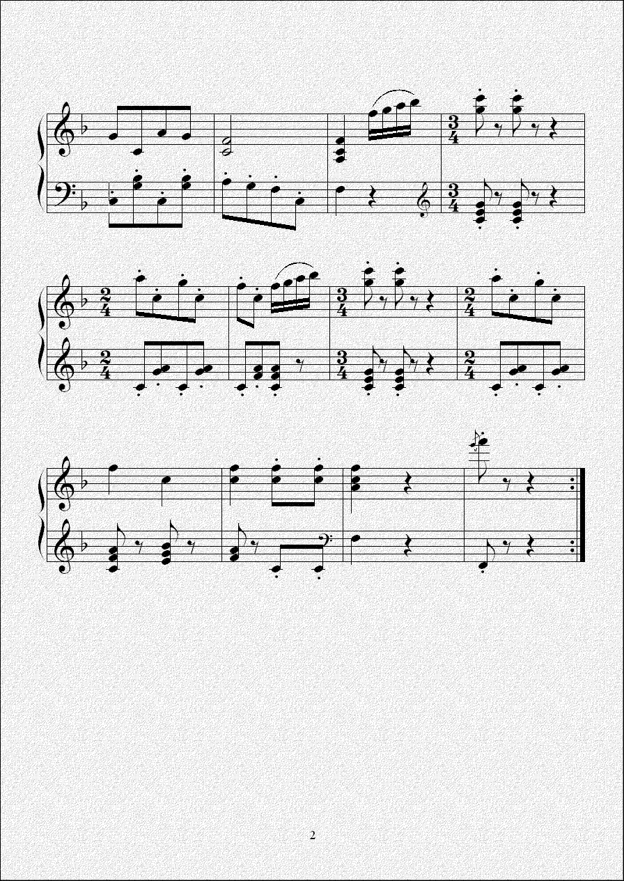 咪咪查卫生钢琴曲谱（图2）