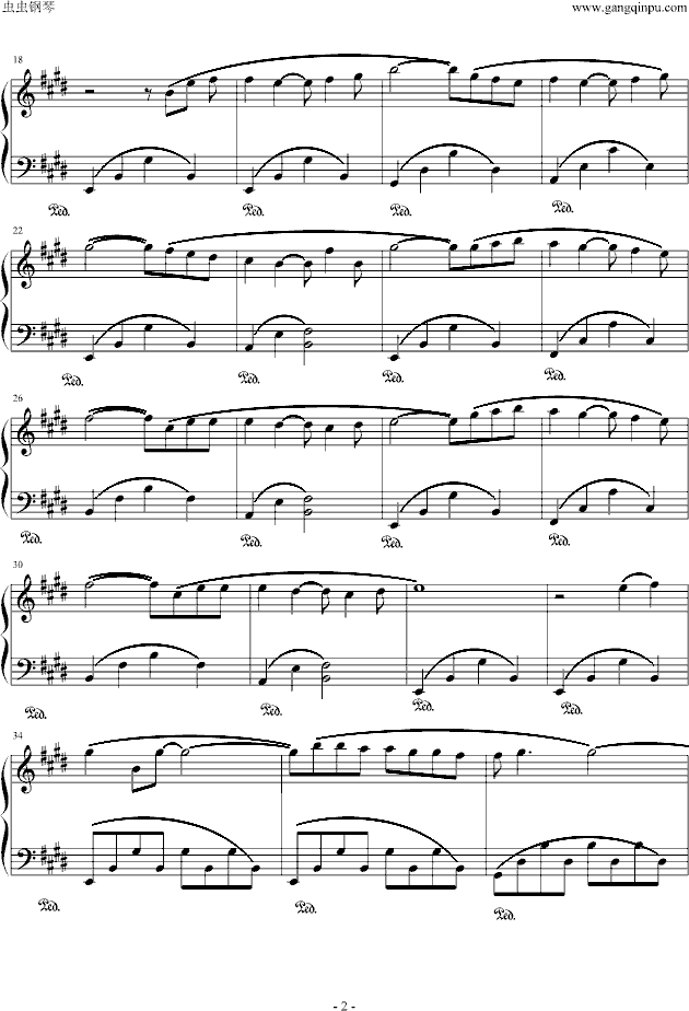 痛苦的心钢琴曲谱（图2）