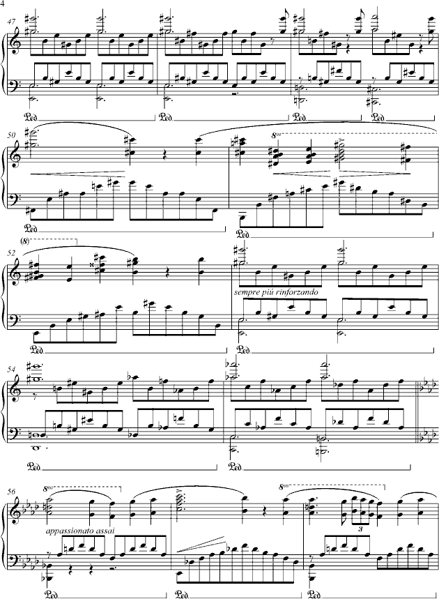 Liebestraume钢琴曲谱（图4）
