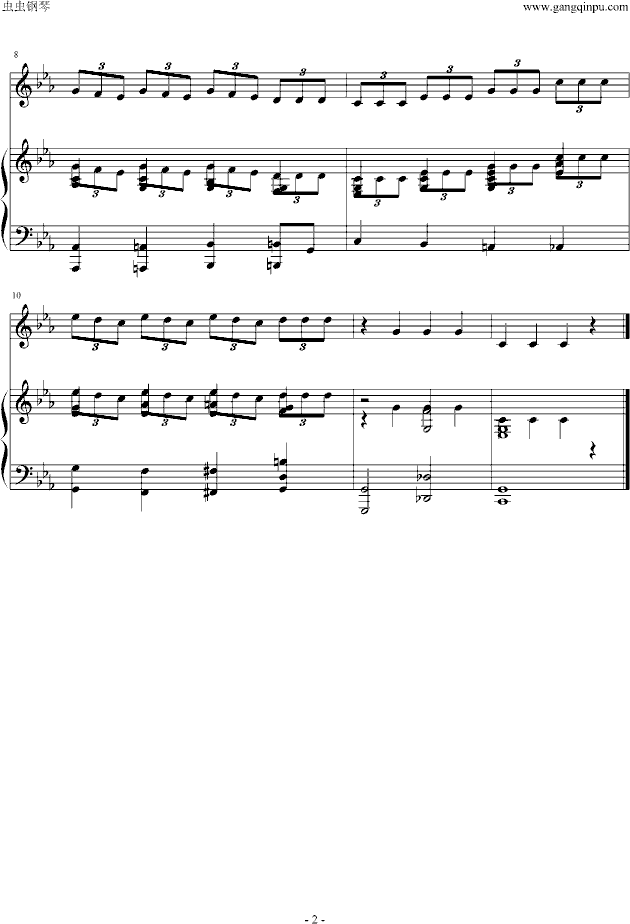 黑色星期天第五乐章钢琴曲谱（图2）