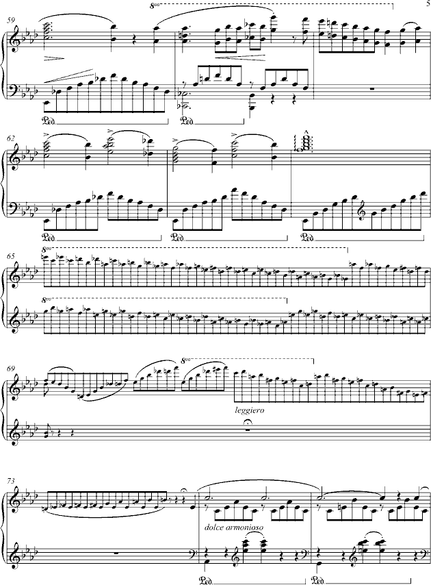 Liebestraume钢琴曲谱（图5）