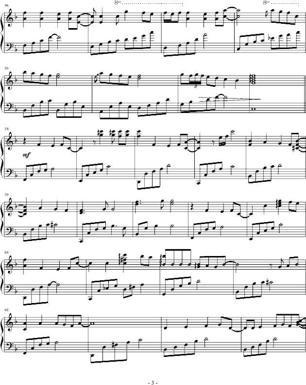 龙猫钢琴曲谱（图3）