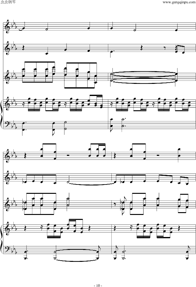 龙猫——《The Path of the Wind》（器乐谱）钢琴曲谱（图10）