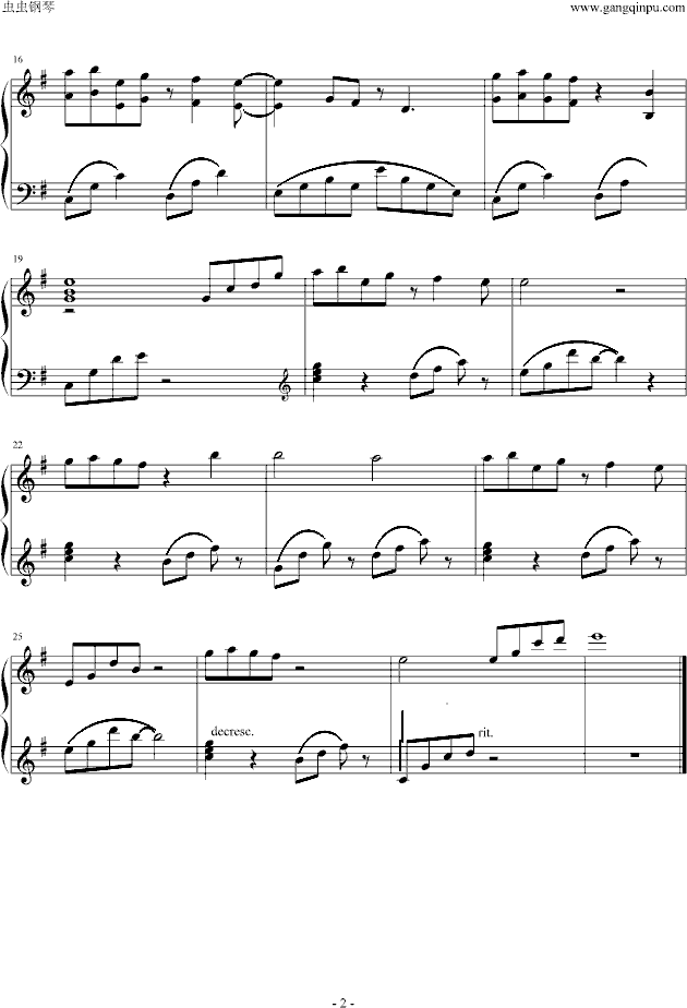 悲伤钢琴曲谱（图2）