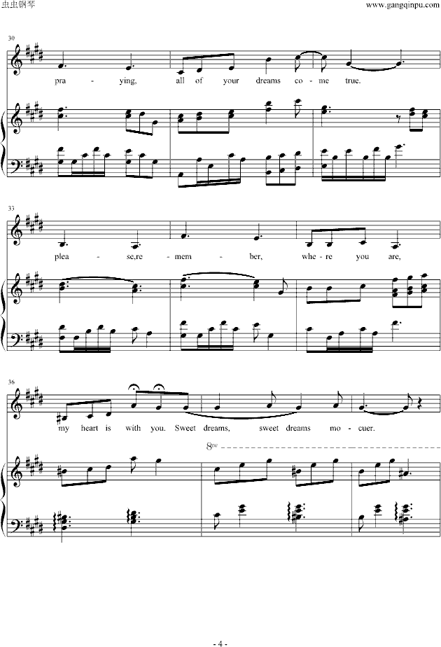 JE T`AIME钢琴曲谱（图4）