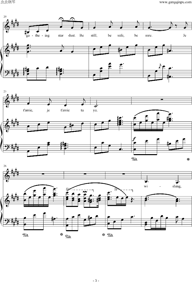 JE T`AIME钢琴曲谱（图3）