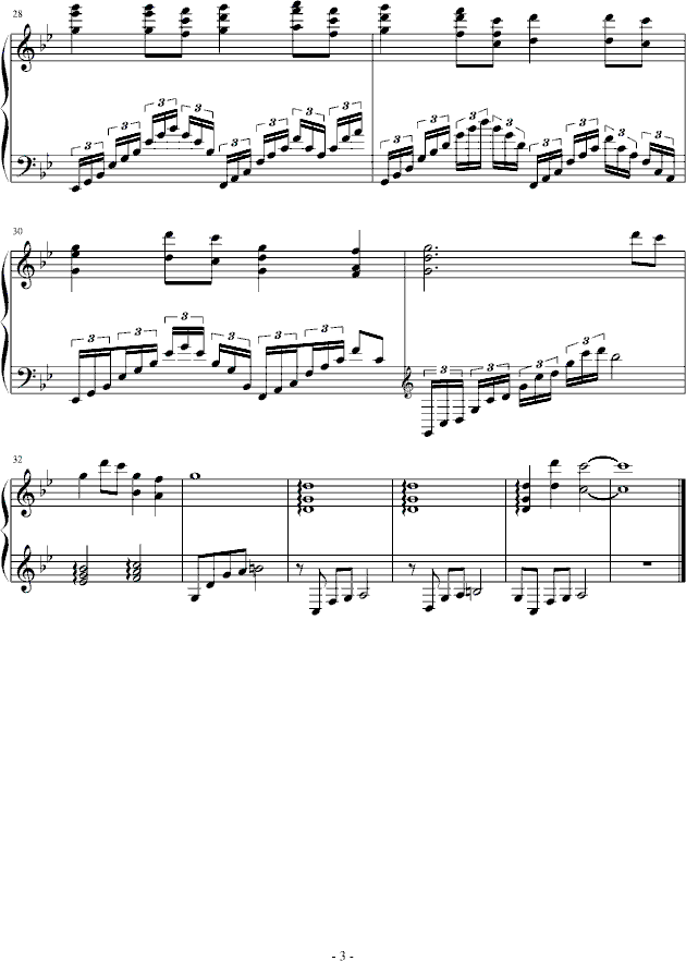 犬夜叉：超越时代之幻想钢琴曲谱（图3）