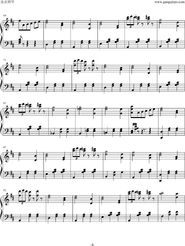 花之圆舞曲钢琴曲谱（图4）