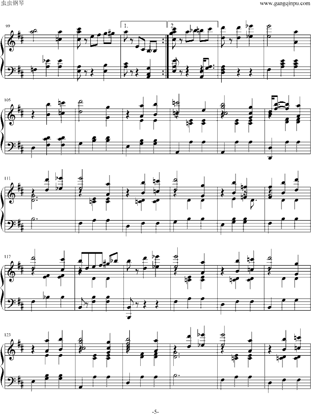 花之圆舞曲钢琴曲谱（图5）