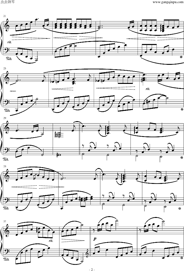 更替的四季钢琴曲谱（图2）