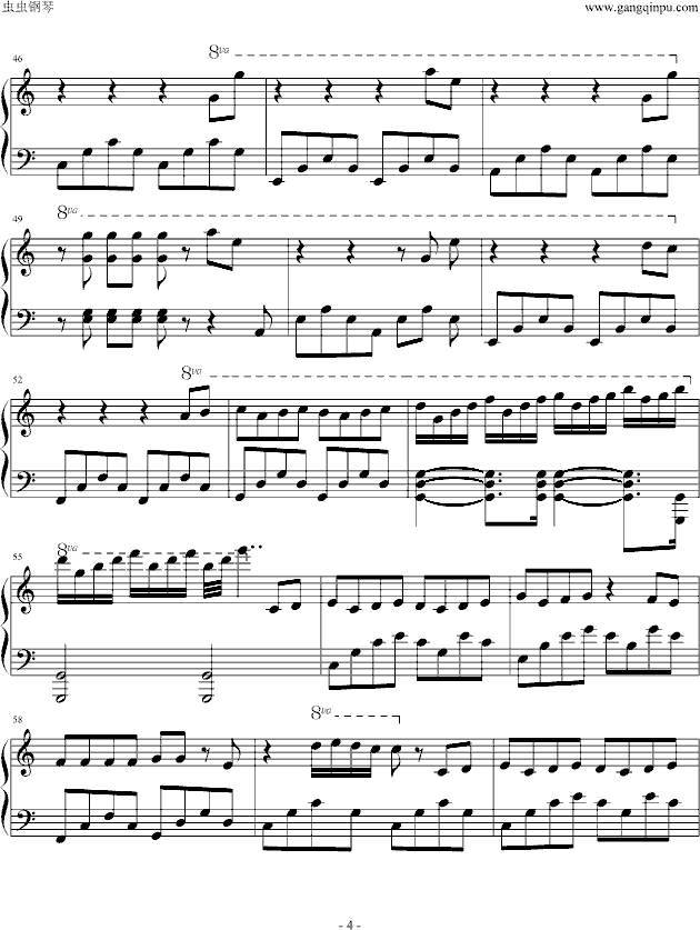 喜悦的泪珠（改编）钢琴曲谱（图4）