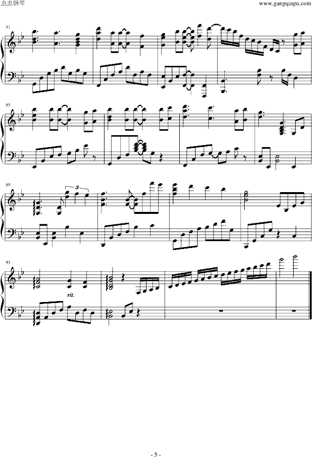 白夜钢琴曲谱（图5）