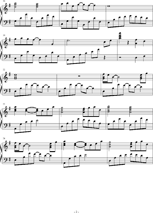 sadness and sorrow钢琴曲谱（图2）