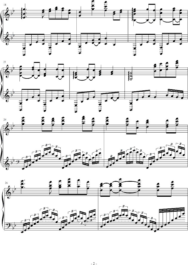 犬夜叉：超越时代之幻想钢琴曲谱（图2）
