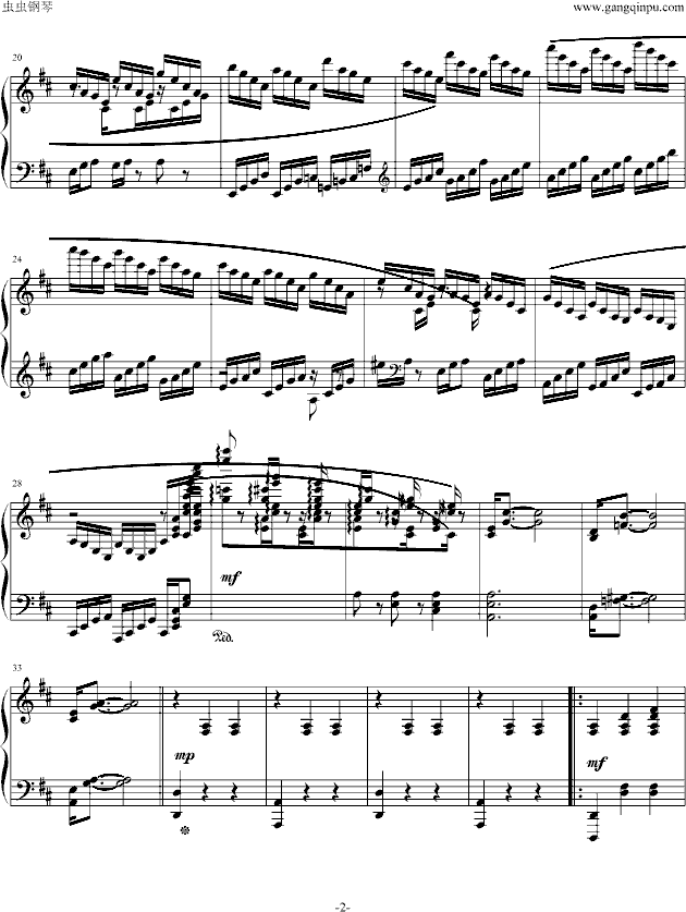 花之圆舞曲钢琴曲谱（图2）