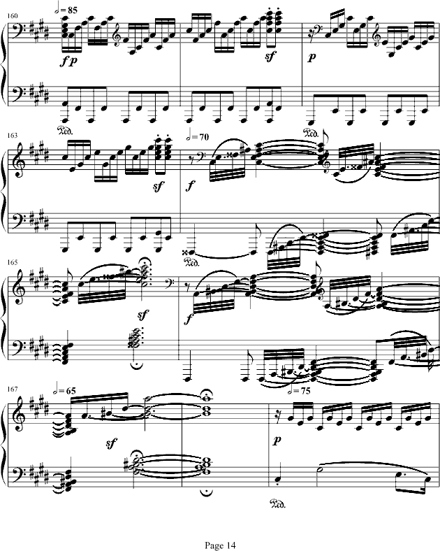 月光奏鸣曲第三乐章钢琴曲谱（图14）