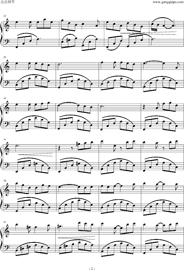 双鱼座钢琴曲谱（图2）