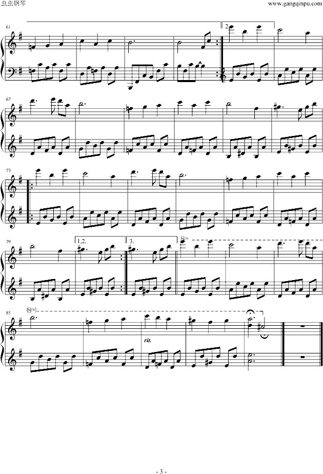 林中漫步钢琴曲谱（图3）